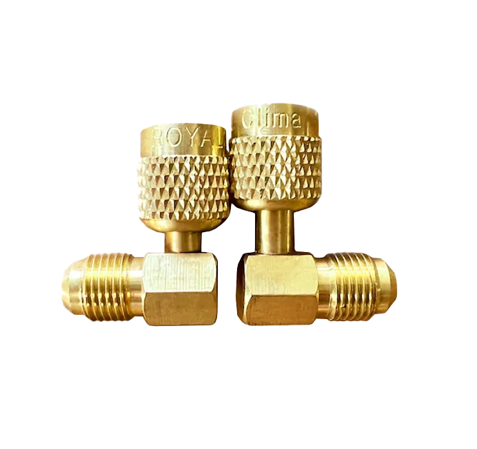 Переходник угловой 90°; 5/16"Mх1/4"F, с R410А на R22, упак. 2 шт. LT-AD78