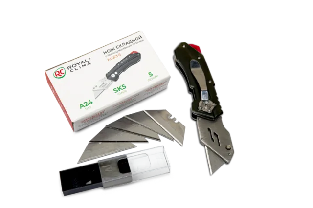Нож складной с трапециевидным лезвием ROYAL Clima KL023-5
