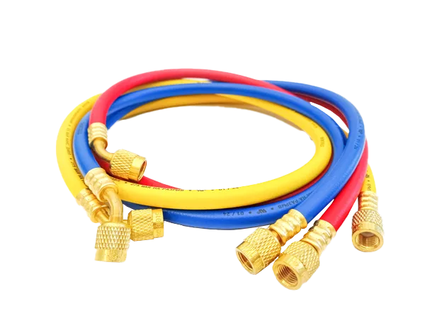 Шланги зарядные (3х200см, красный/синий 1/4х5/16, желтый 1/4х1/4, 55 bar)  STL-3HS-200